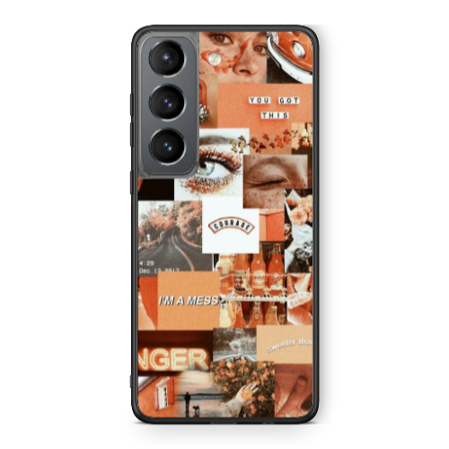 Samsung S21 PLUS Peachy Haze Black Glossy Θήκη