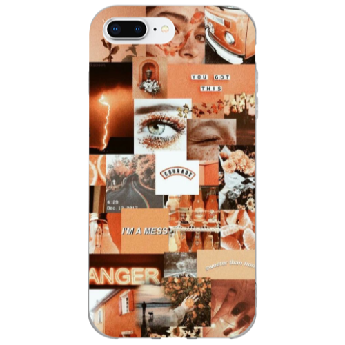 Apple iPhone 7 Plus Peachy Haze Transparent Silicone TPU Θήκη