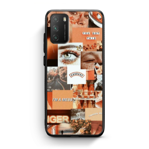 Xiaomi Poco M3 Peachy Haze Black Glossy Θήκη