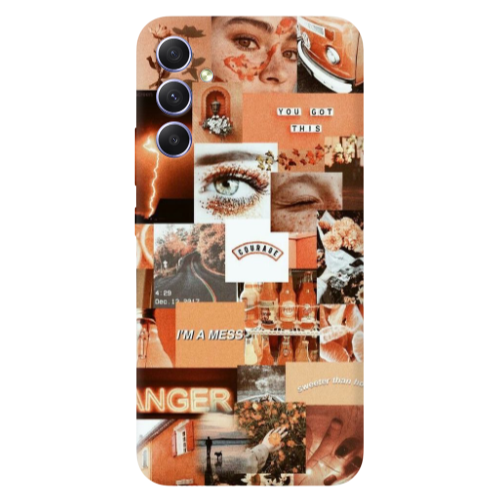 Samsung A34 Peachy Haze Transparent Silicone TPU Θήκη