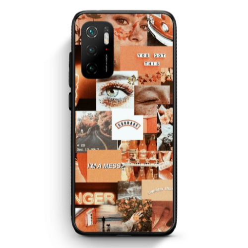 Xiaomi Poco M3 Pro Peachy Haze Black Glossy Θήκη