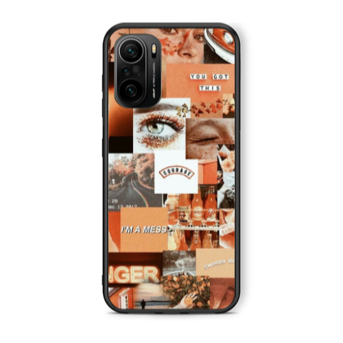 Xiaomi Poco F3 Peachy Haze Black Glossy Θήκη