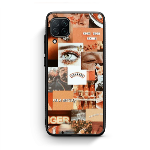 Huawei P40 Lite Peachy Haze Black Glossy Θήκη