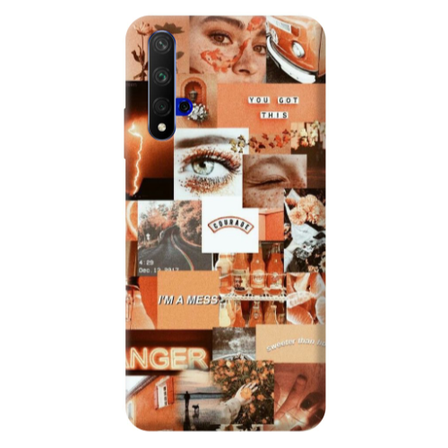 Huawei Nova 5 T Peachy Haze Transparent Silicone TPU Θήκη