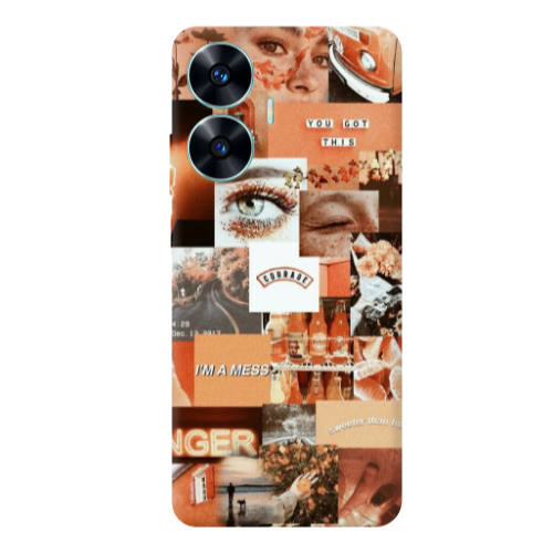 Realme C55 Peachy Haze Transparent Silicone TPU Θήκη