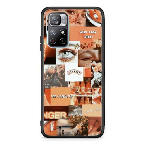 Xiaomi Poco M4 Pro 5G Peachy Haze Black Glossy Θήκη