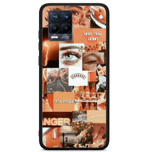 Realme 8 i Peachy Haze Black Glossy Θήκη