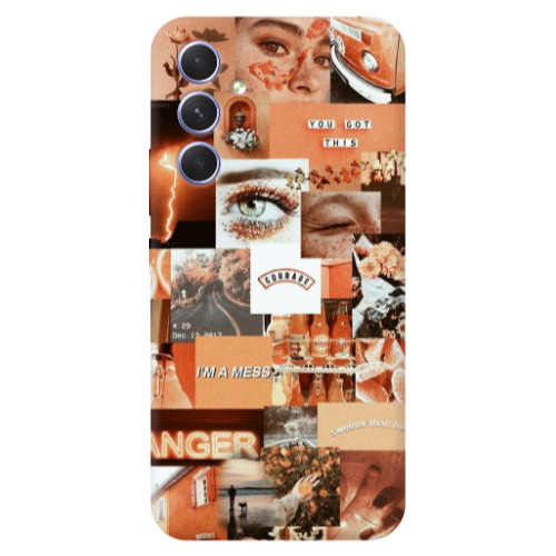 Samsung A55 Peachy Haze Transparent Silicone TPU Θήκη