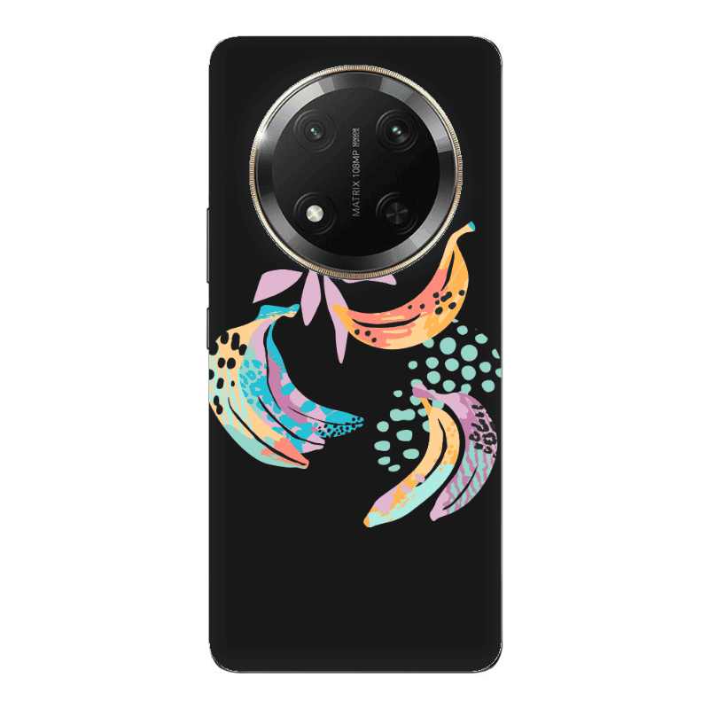 Honor Magic 7 Lite Banana  Black Colored Silicone TPU Θήκη