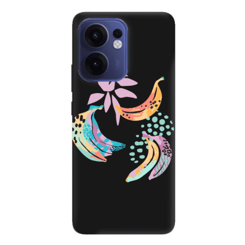 Oppo Reno13 FS Banana  Black Colored Silicone TPU Θήκη