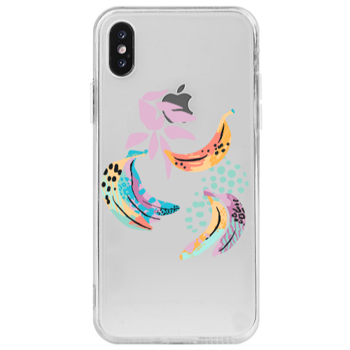 Apple iPhone Xs Banana  Transparent Silicone TPU Θήκη