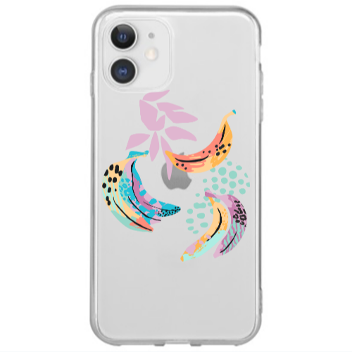 Apple iPhone 12 Mini Banana  Transparent Silicone TPU Θήκη