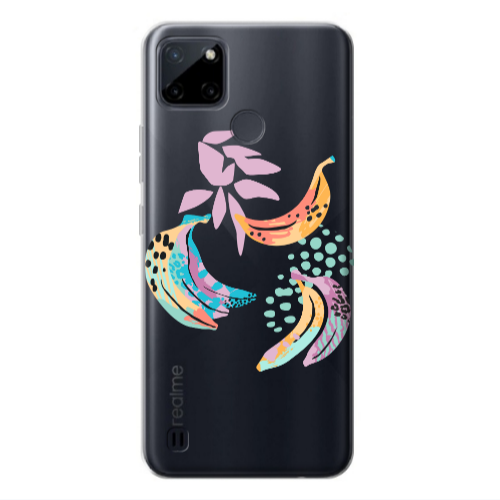 Realme C25Y Banana  Transparent Silicone TPU Θήκη