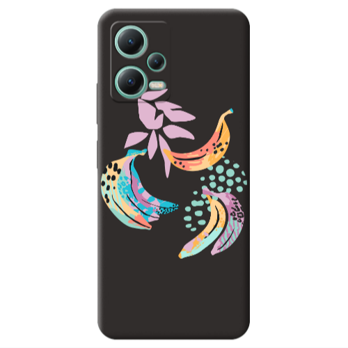 Xiaomi Redmi Note 12 Pro 5G Banana  Black Colored Silicone TPU Θήκη