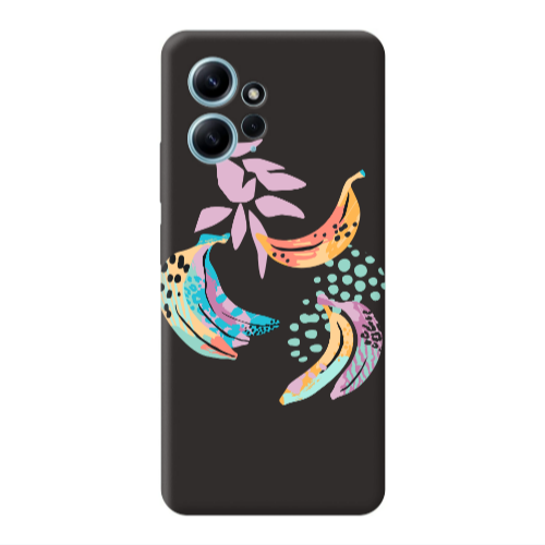 Xiaomi Redmi Note 12 4G Banana  Black Colored Silicone TPU Θήκη