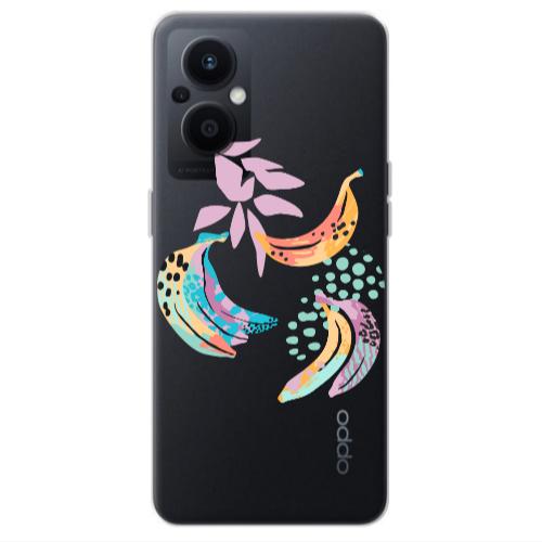 Oppo Reno 7 Lite Banana  Transparent Silicone TPU Θήκη