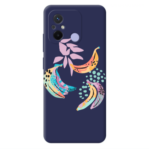 Xiaomi Redmi 12C Banana  Dark blue Colored Silicone TPU Θήκη