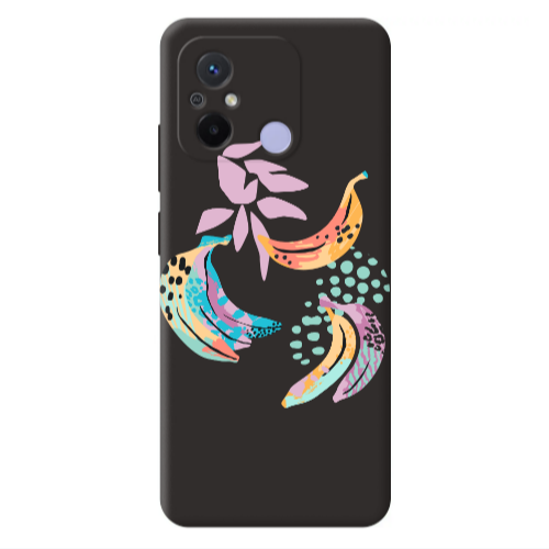 Xiaomi Redmi 12C Banana  Black Colored Silicone TPU Θήκη