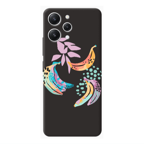 Xiaomi Redmi 12 Banana  Black Colored Silicone TPU Θήκη