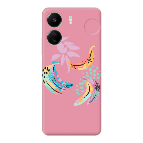 Xiaomi Redmi 13C Banana  Pink Colored Silicone TPU Θήκη