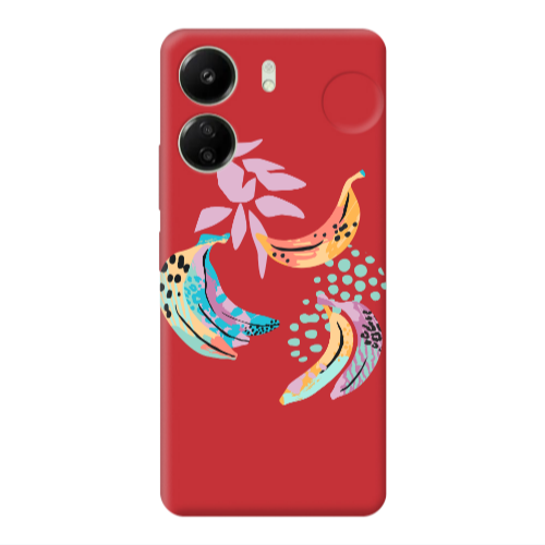 Xiaomi Redmi 13C Banana  Red Colored Silicone TPU Θήκη
