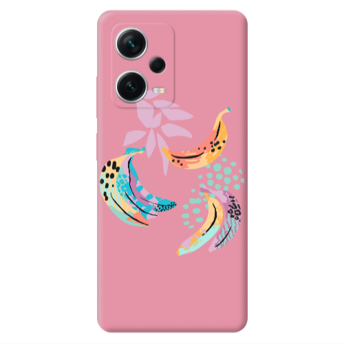 Xiaomi Poco X5 Banana  Pink Colored Silicone TPU Θήκη