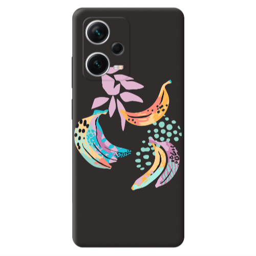 Xiaomi Poco X5 Banana  Black Colored Silicone TPU Θήκη