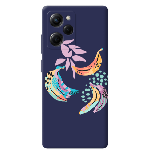 Xiaomi Poco X5 Pro Banana  Dark blue Colored Silicone TPU Θήκη