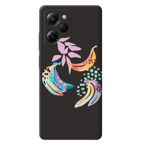 Xiaomi Poco X5 Pro Banana  Black Colored Silicone TPU Θήκη
