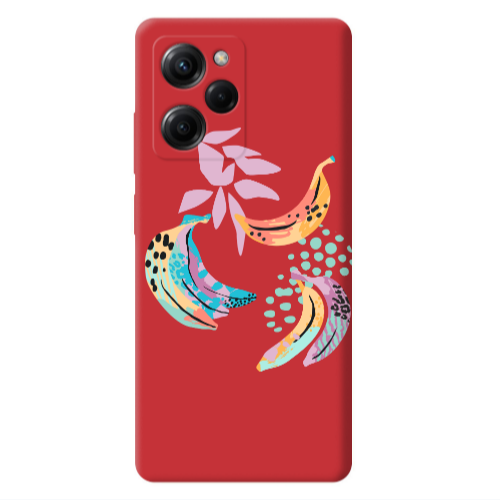 Xiaomi Poco X5 Pro Banana  Red Colored Silicone TPU Θήκη