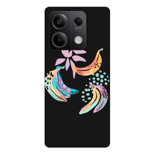 Xiaomi Redmi Note 13 5G Banana  Black Colored Silicone TPU Θήκη