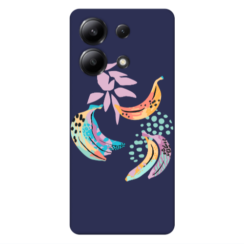Xiaomi Redmi Note 13 4G Banana  Dark blue Colored Silicone TPU Θήκη