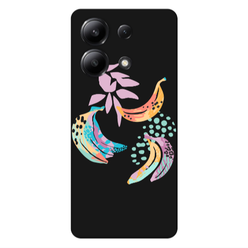 Xiaomi Redmi Note 13 4G Banana  Black Colored Silicone TPU Θήκη