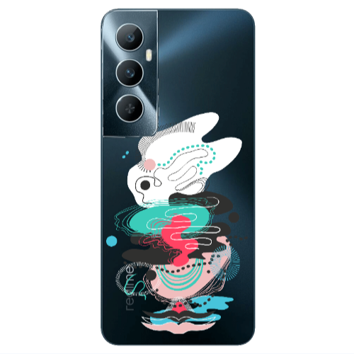 Realme C65 Abstract 50 Transparent Silicone TPU Θήκη