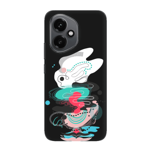Honor Magic 400 Abstract 50 Black Colored Silicone TPU Θήκη