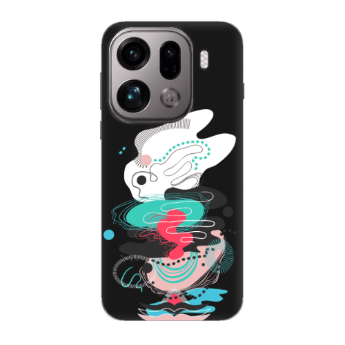 Oppo Find X9 Pro Abstract 50 Black Colored Silicone TPU Θήκη