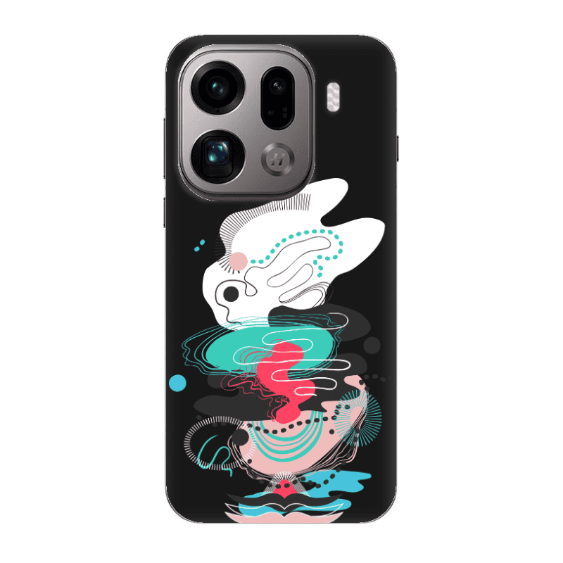 Oppo Find X9 Pro Abstract 50 Black Colored Silicone TPU Θήκη