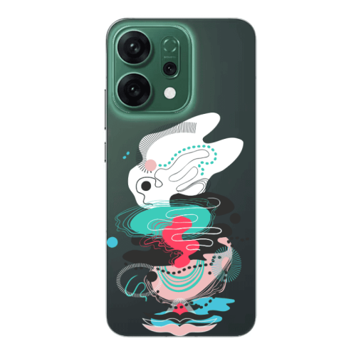 Oppo RENO 14 Abstract 50 Transparent Silicone TPU Θήκη
