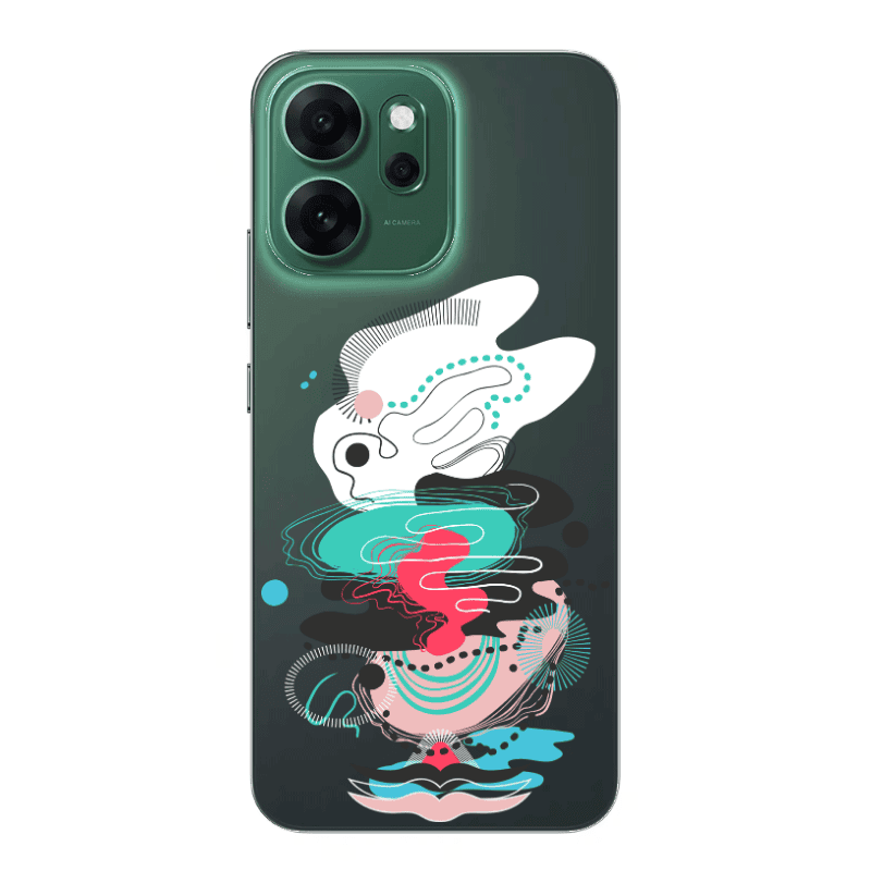 Oppo 14 F Abstract 50 Transparent Silicone TPU Θήκη
