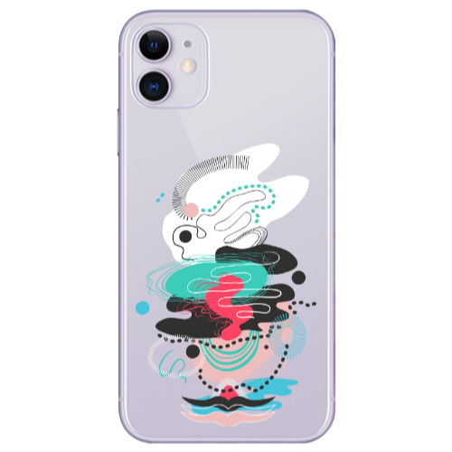 Apple iPhone 11  Abstract 50 Transparent Silicone TPU Θήκη
