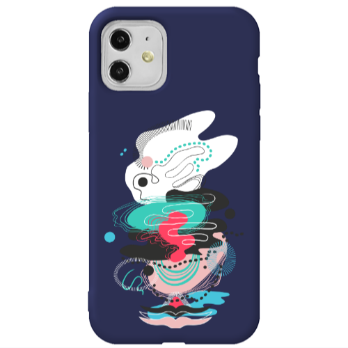 Apple iPhone 11  Abstract 50 Dark blue Colored Silicone TPU Θήκη