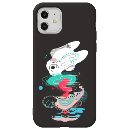 Apple iPhone 11  Abstract 50 Black Colored Silicone TPU Θήκη