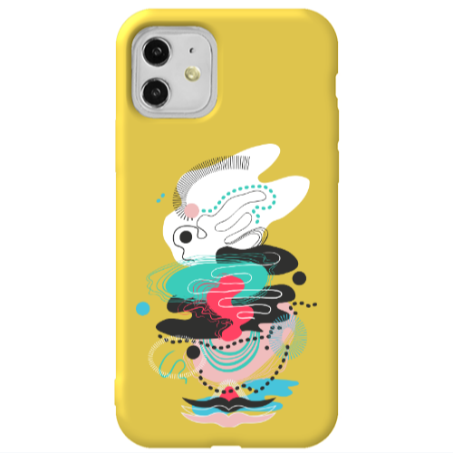 Apple iPhone 11  Abstract 50 Yellow Colored Silicone TPU Θήκη