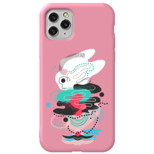 Apple iPhone 11 Pro Abstract 50 Pink Colored Silicone TPU Θήκη