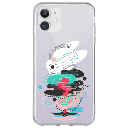 Apple iPhone 12 Abstract 50 Transparent Silicone TPU Θήκη