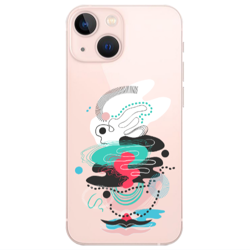 Apple iPhone 13 Abstract 50 Transparent Silicone TPU Θήκη
