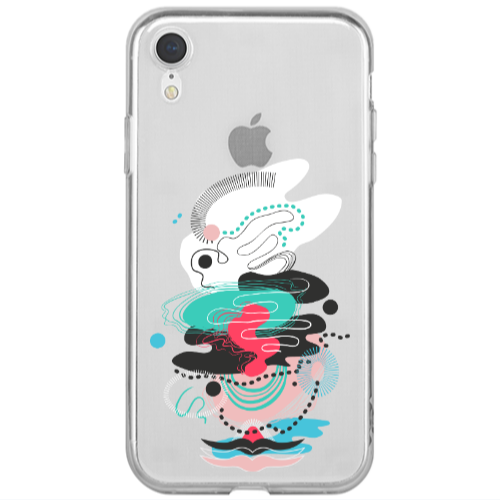 Apple iPhone Xr Abstract 50 Transparent Silicone TPU Θήκη