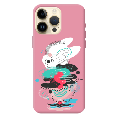Apple iPhone 13 Pro Max Abstract 50 Pink Colored Silicone TPU Θήκη