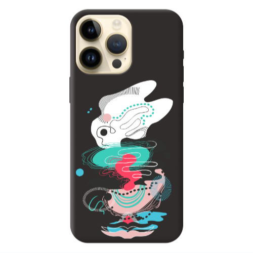 Apple iPhone 13 Pro Max Abstract 50 Black Colored Silicone TPU Θήκη