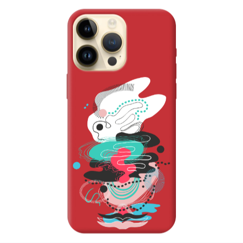 Apple iPhone 13 Pro Max Abstract 50 Red Colored Silicone TPU Θήκη